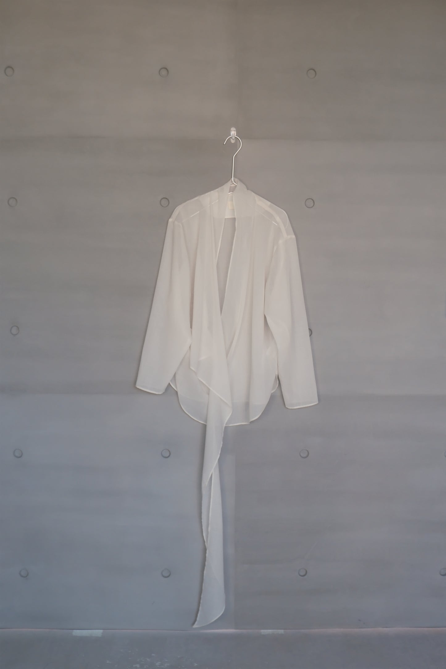 long sleeves ivory wrap blouse (in-stock)