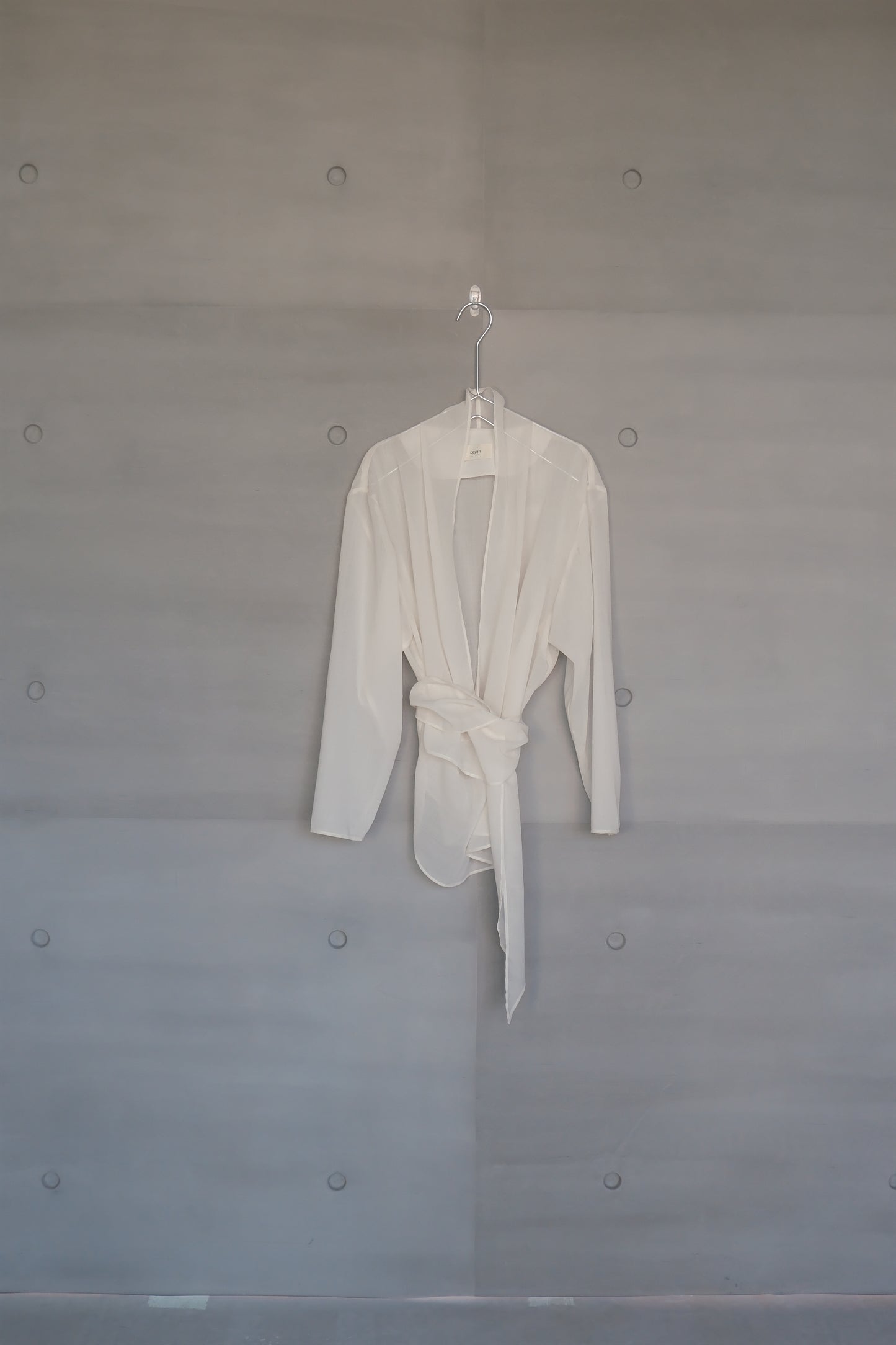 long sleeves ivory wrap blouse (in-stock)