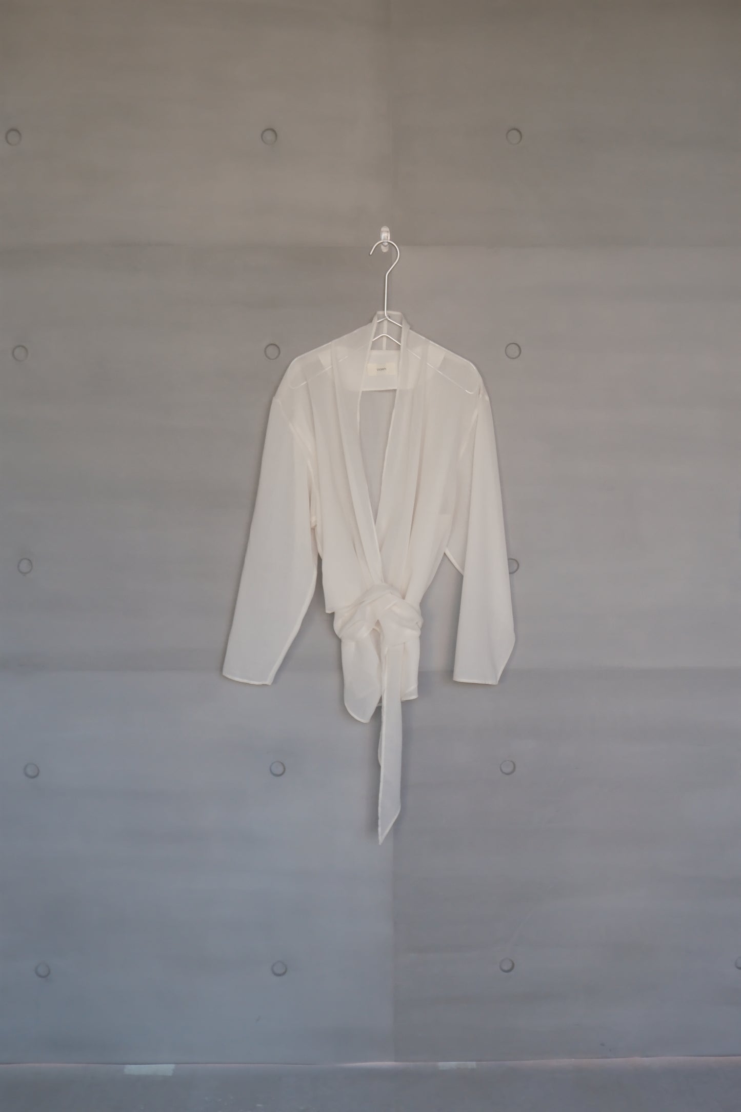 long sleeves ivory wrap blouse (in-stock)