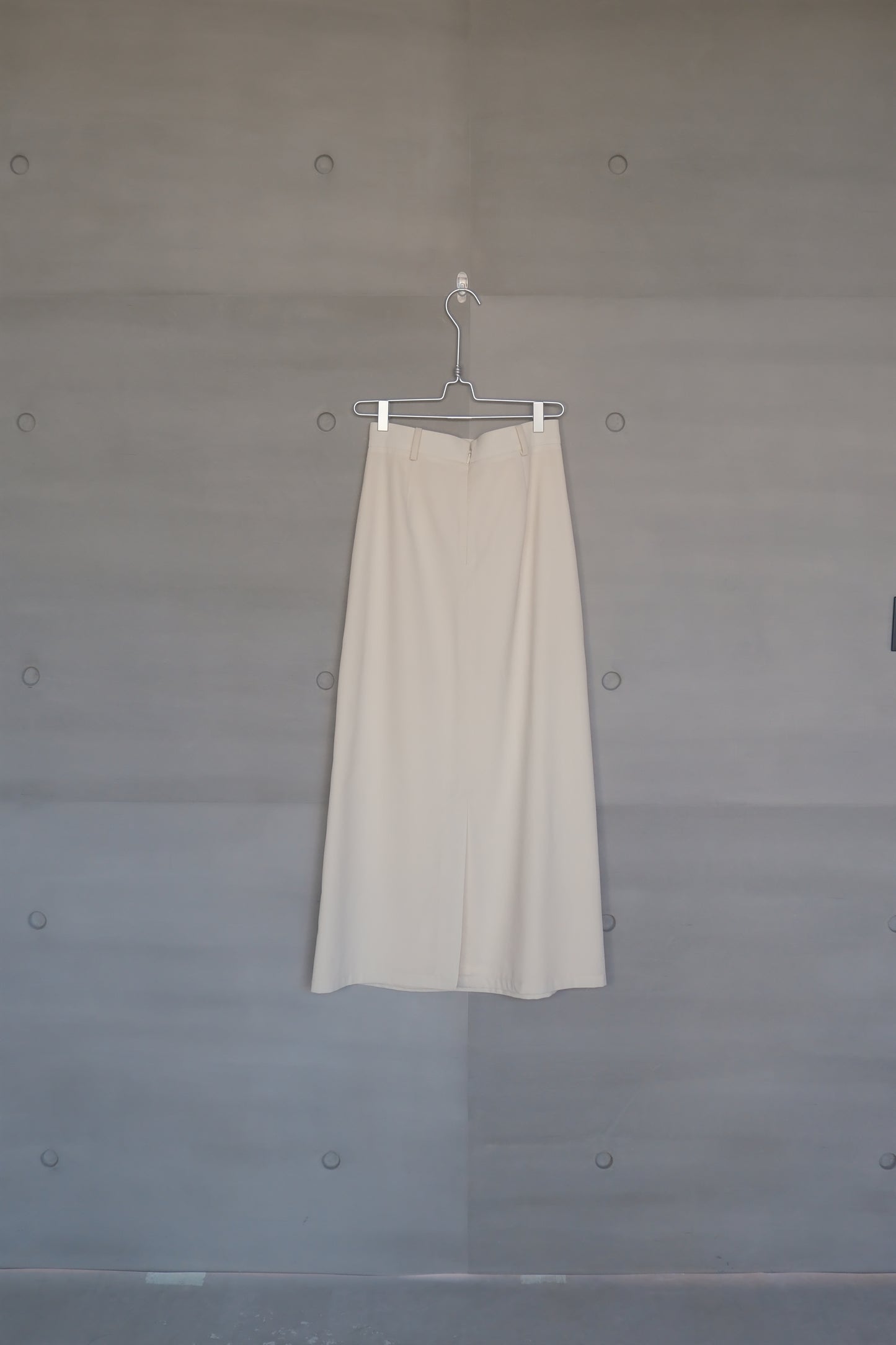 wool blend straight skirt - beige (in-stock)