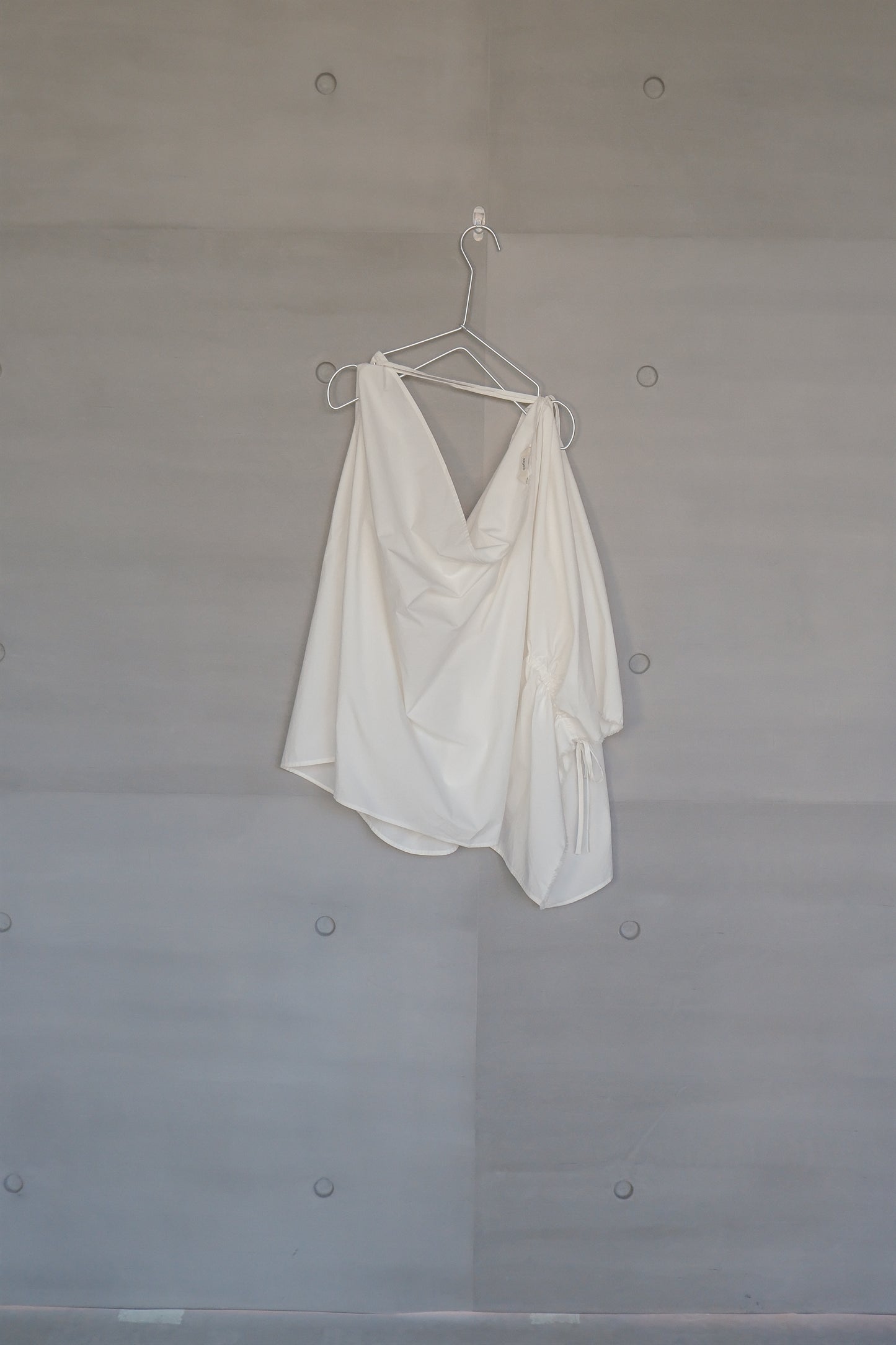 silk-cotton blend deconstructed asymmetric vest top (pre-order)