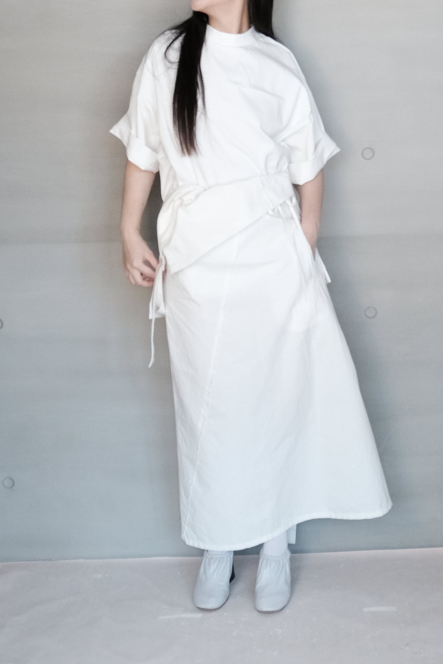 embroidered logo white t-shirt