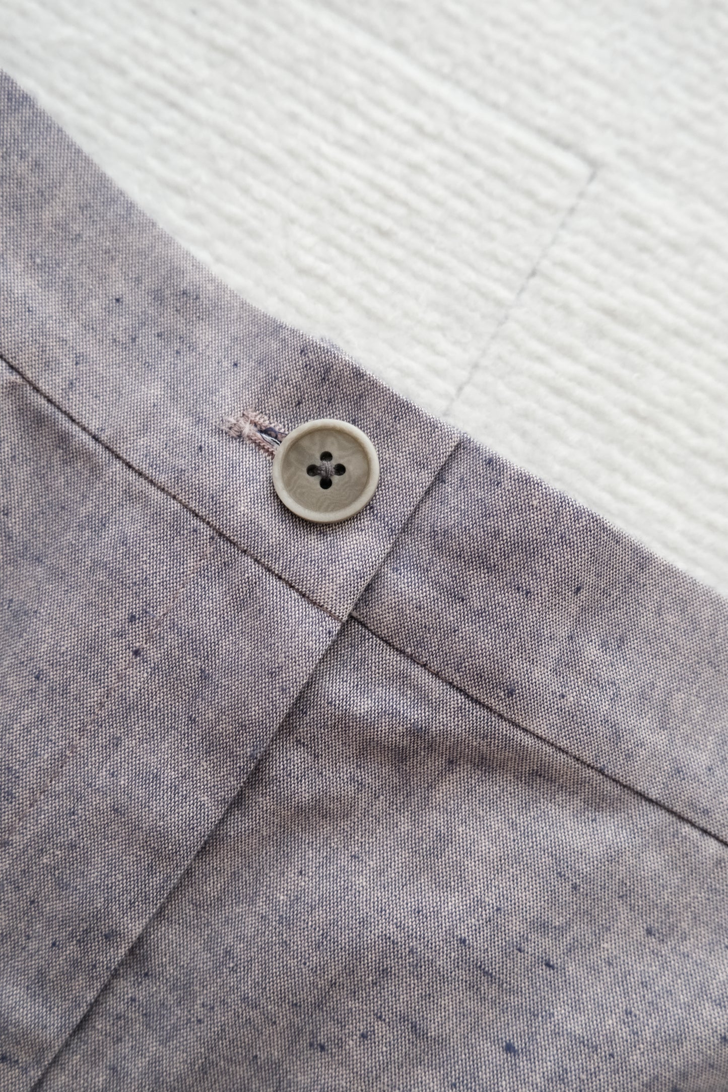 textured denim straight skirt - purple ( limited item)