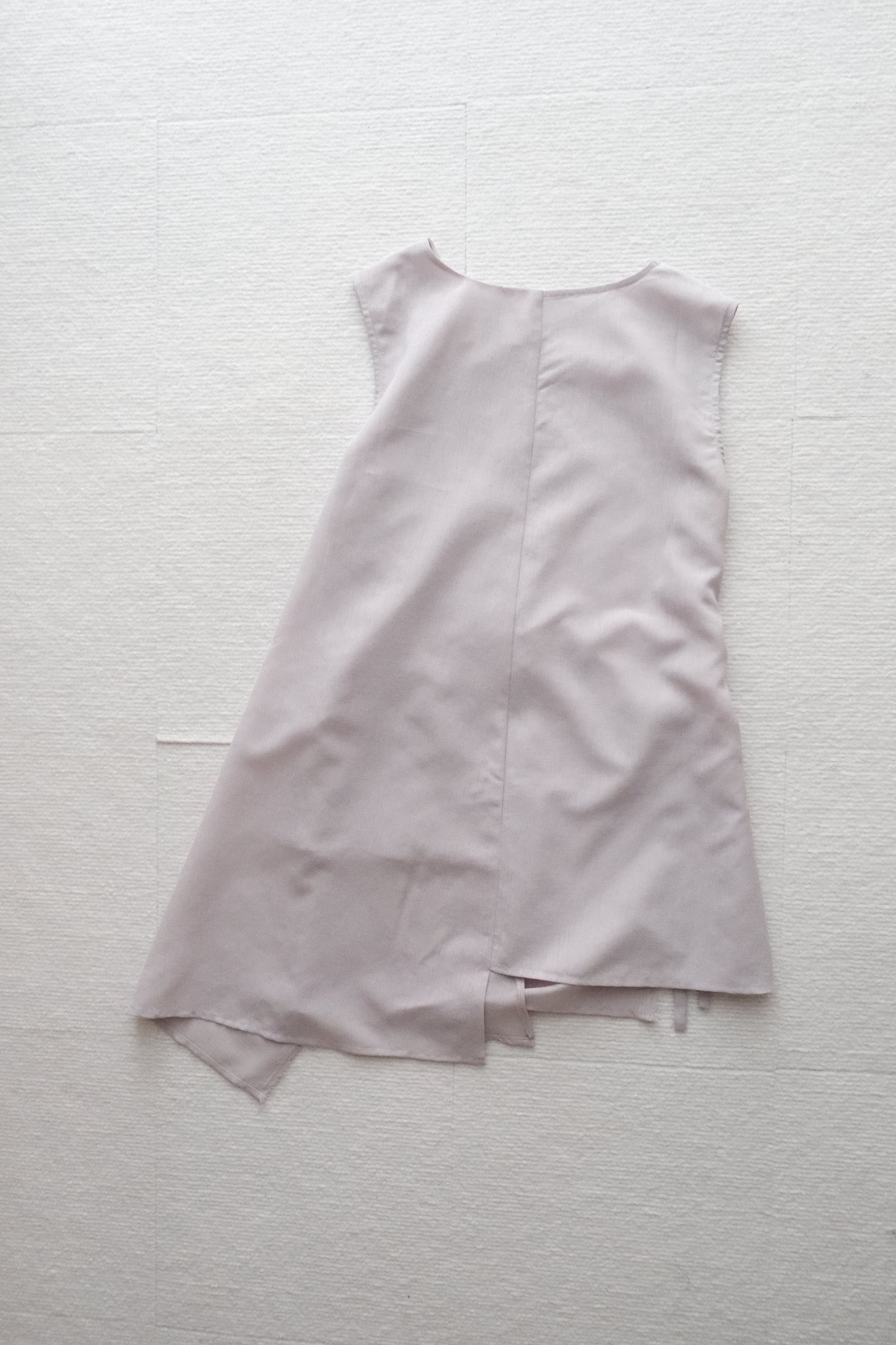 asymmetric dual-way tie vest - grey (in-stock)
