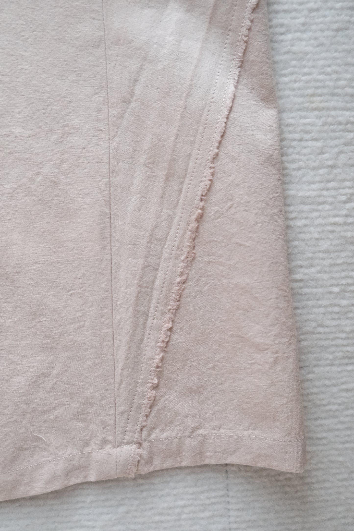 asymmetric folded line strap skirt - pink（in-stock)