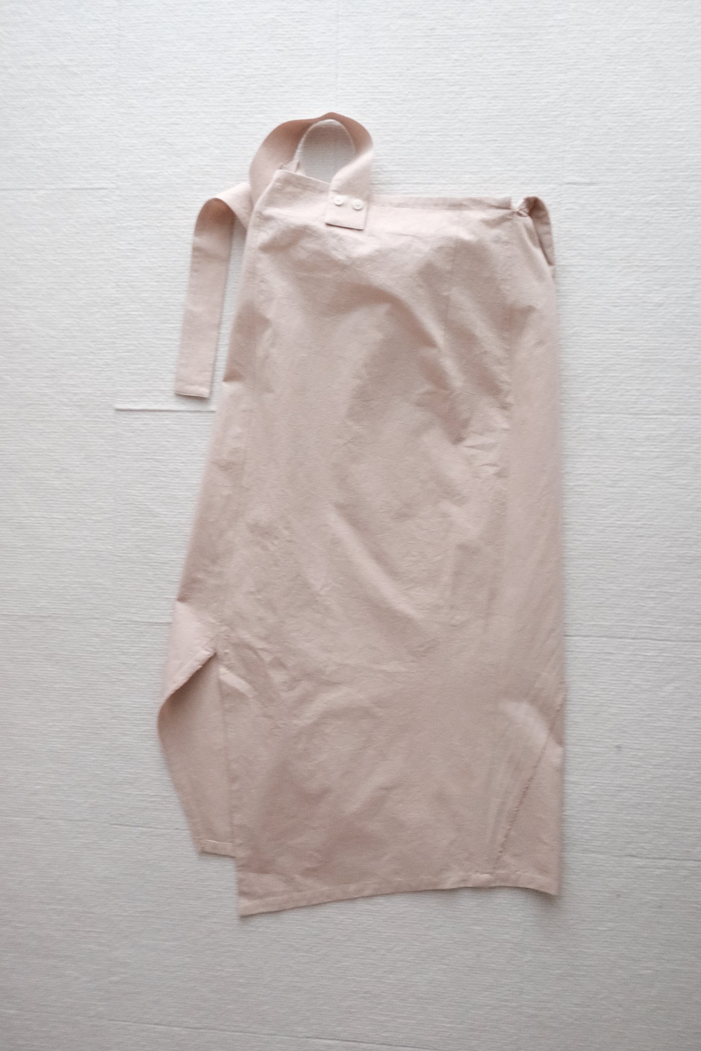 asymmetric folded line strap skirt - pink（in-stock)