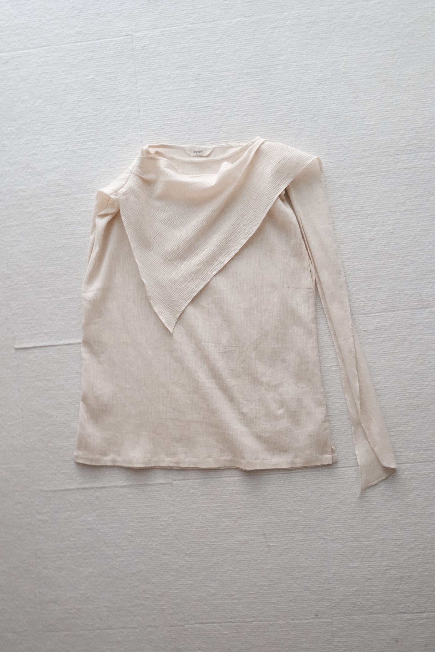 non-dyed organic drap top - beige (in-stock)