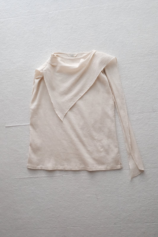 non-dyed organic drap top - beige (in-stock)