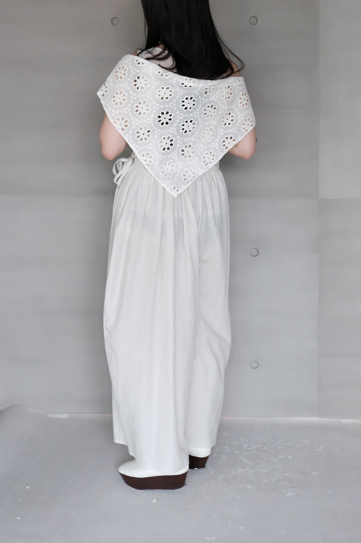 organic cotton hakama wide pants – naturally dyed with red turnip (in-stock)