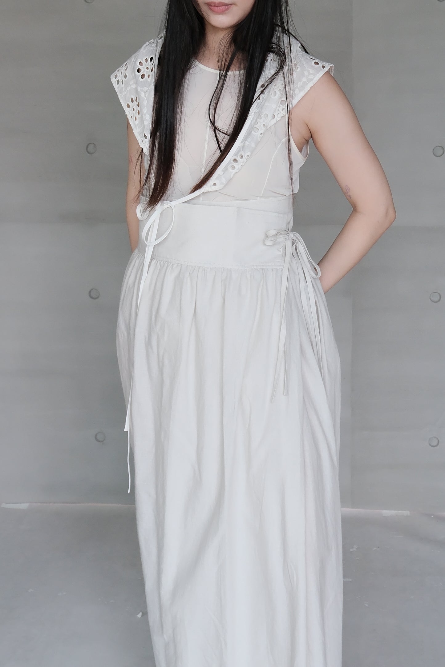 organic cotton hakama wide pants – naturally dyed with red turnip (in-stock)