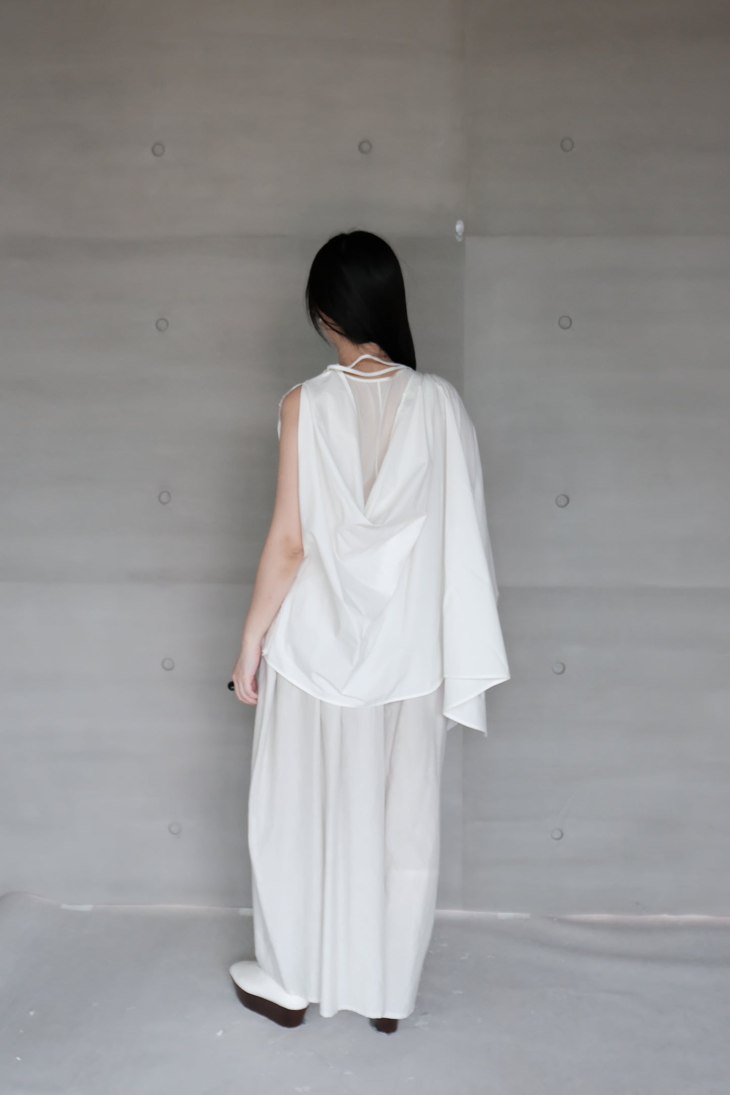 organic cotton hakama wide pants – naturally dyed with red turnip (in-stock)