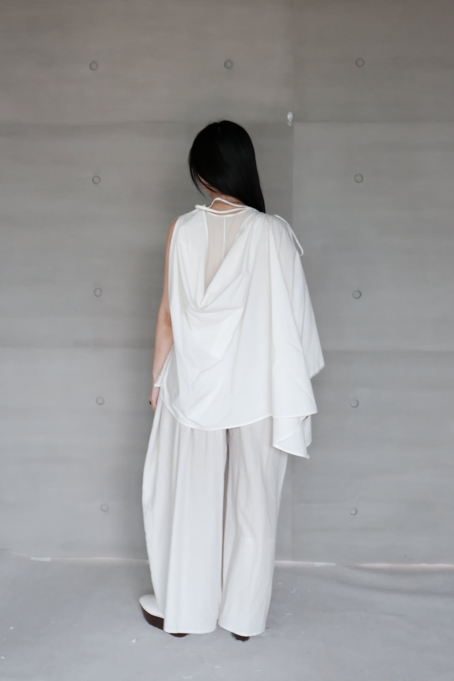 organic cotton hakama wide pants – naturally dyed with red turnip (in-stock)