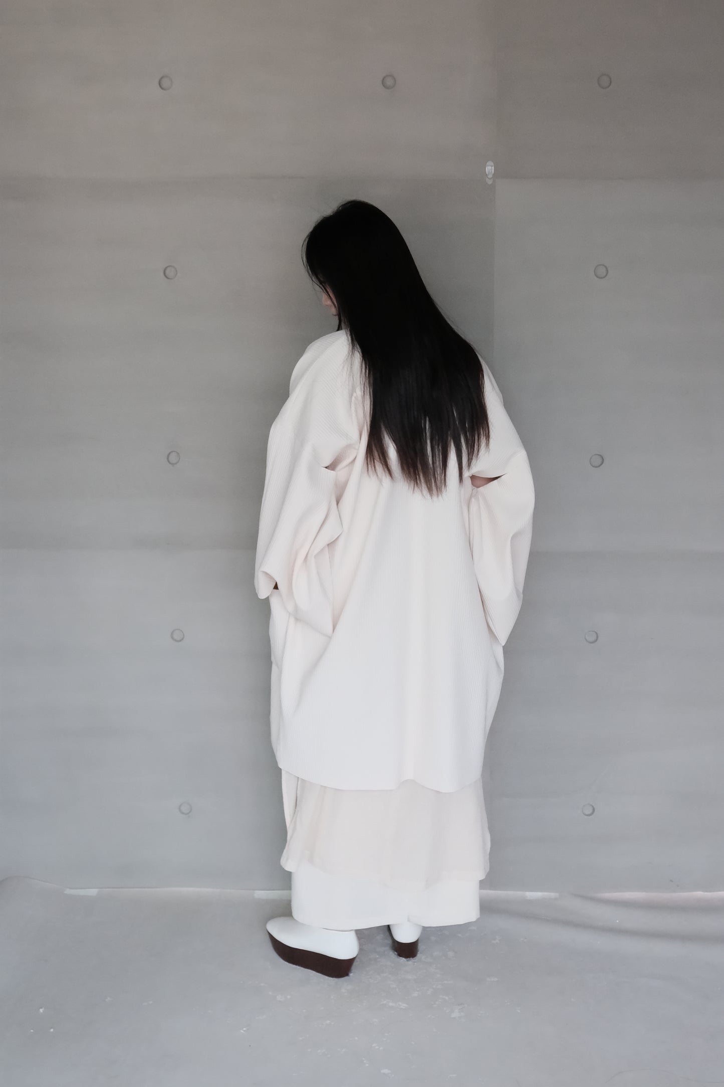 oversized kimono jacket - beige（in-stock)