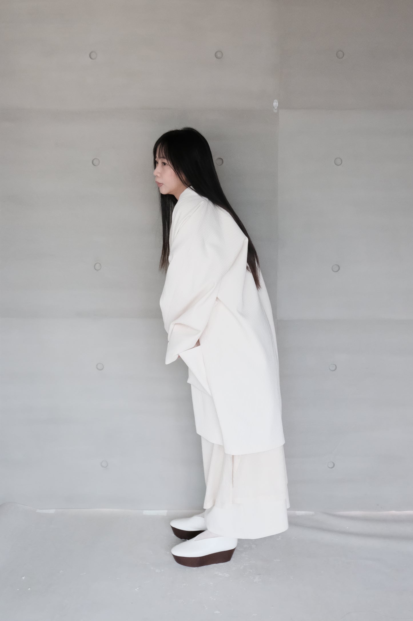 oversized kimono jacket - beige（in-stock)