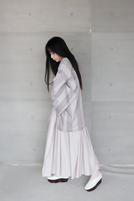 linen striped kimono (in-stock)