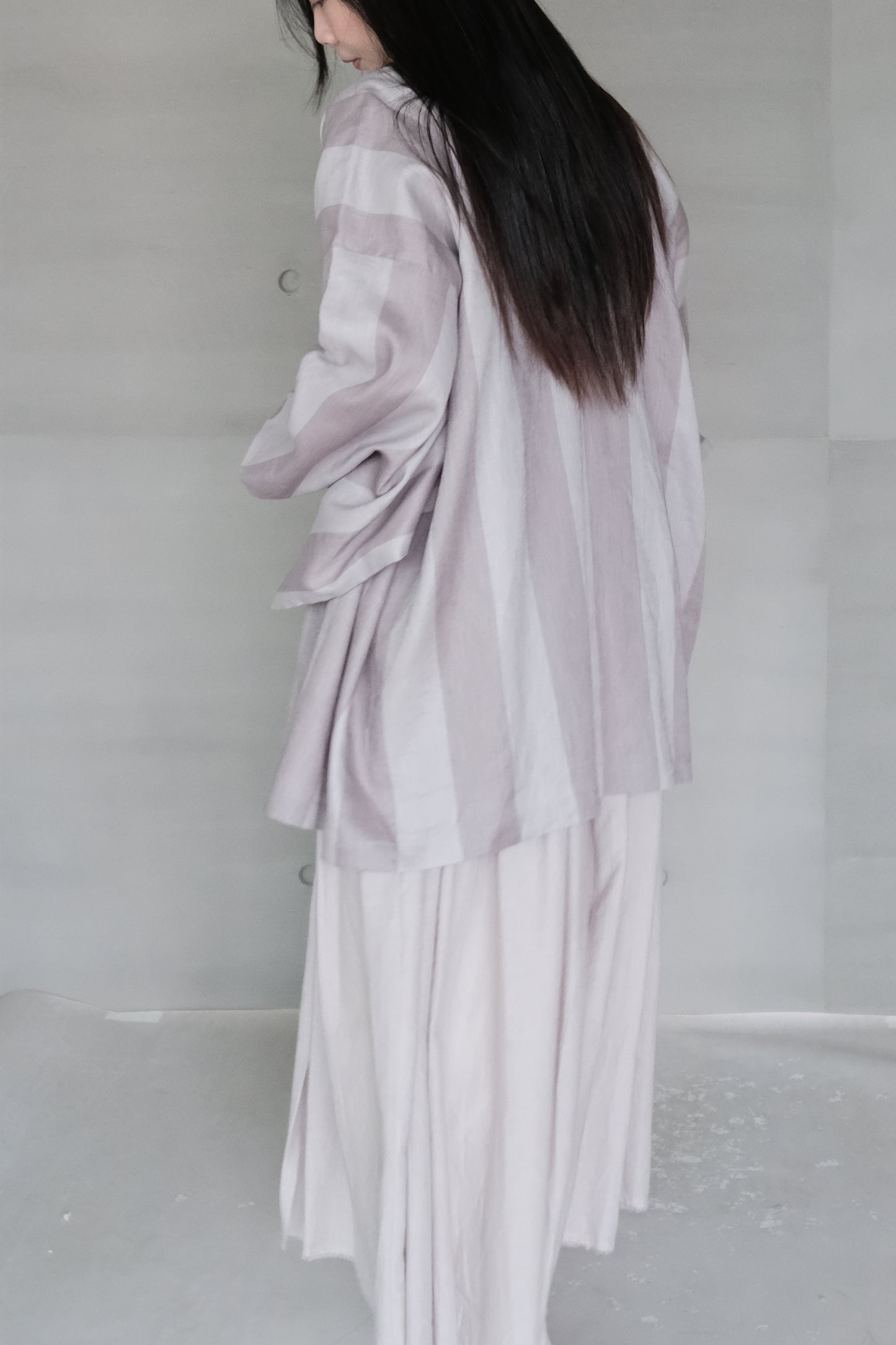 linen striped kimono (in-stock)