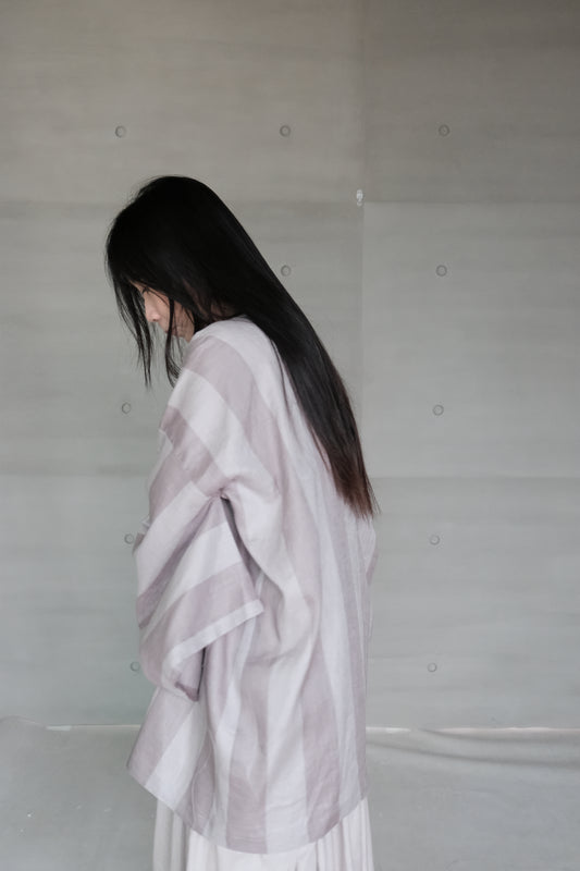 linen striped kimono (in-stock)