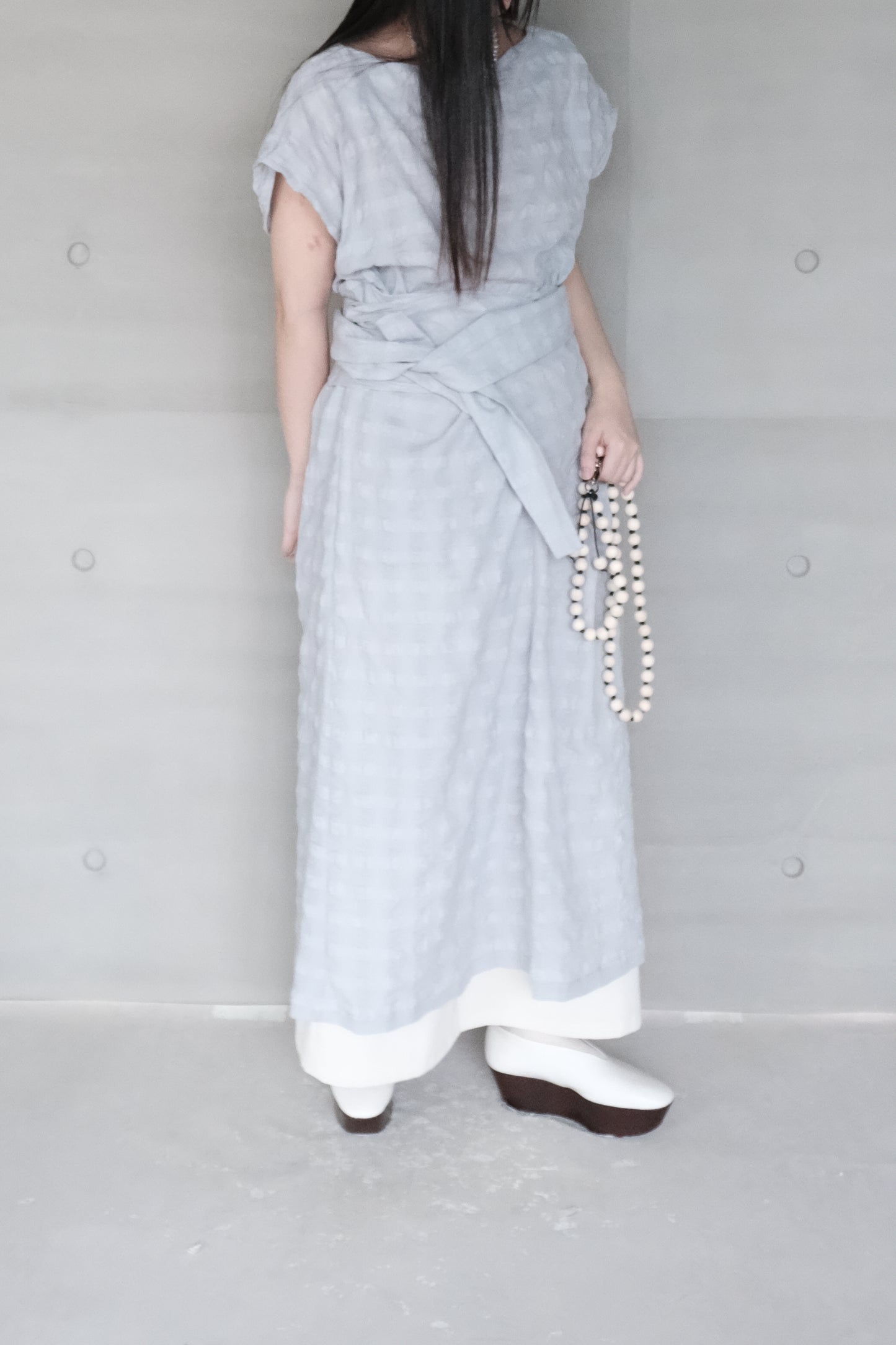 cotton wrapped dress (in-stock)