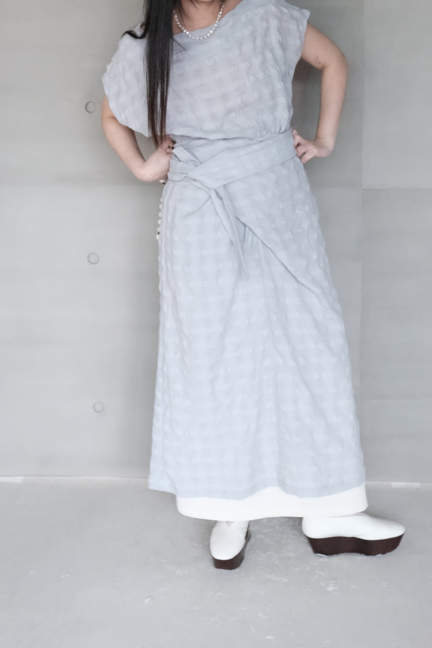 cotton wrapped dress (in-stock)