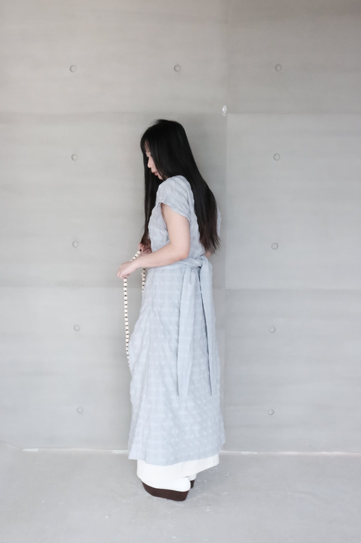 cotton wrapped dress (in-stock)