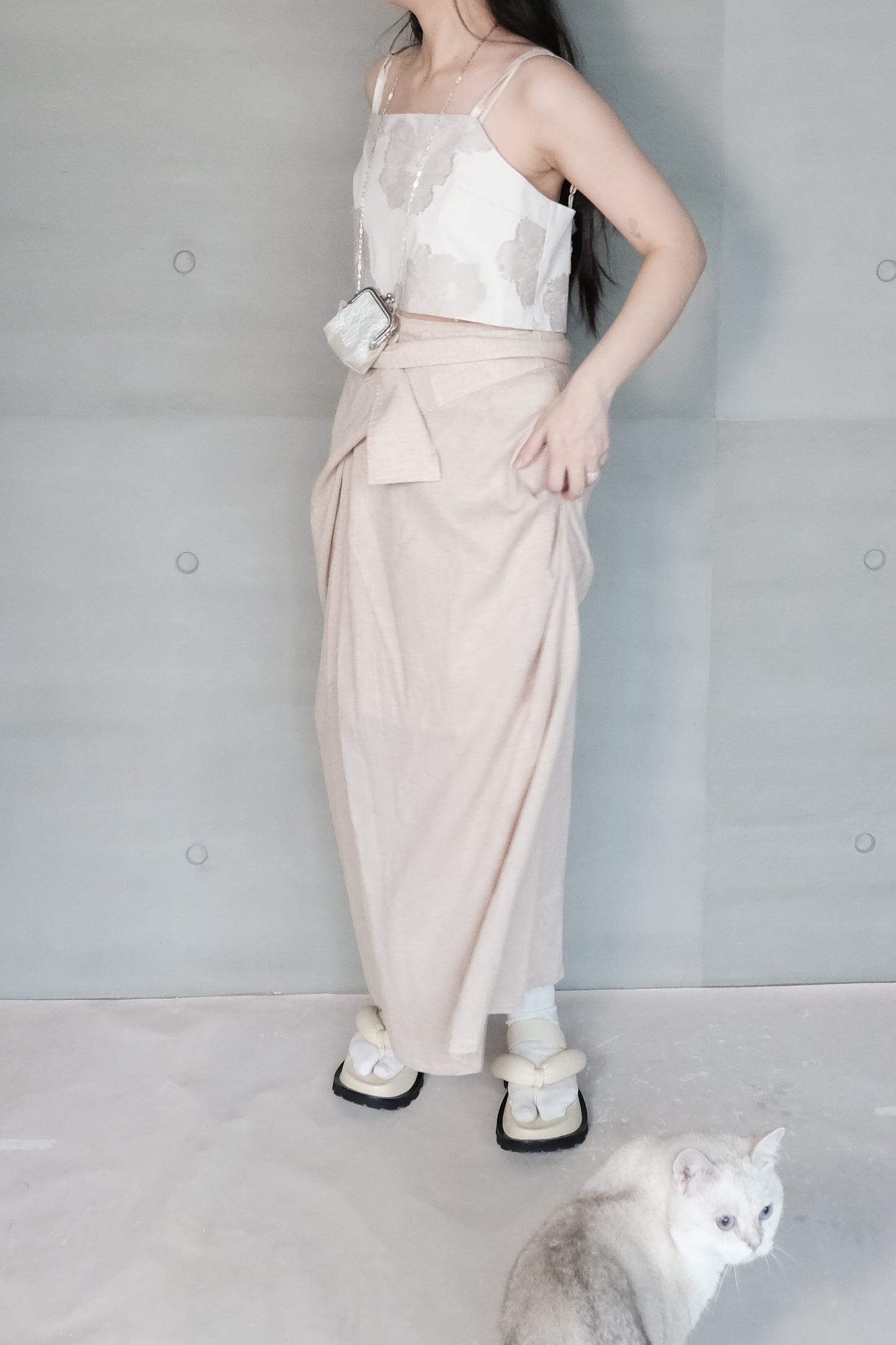 non-dyed organic wrap skirt (in-stock)