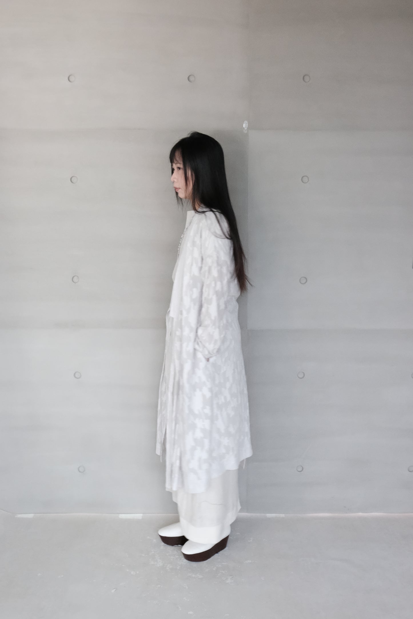 fig-dyed cotton wrapped dress (in-stock)