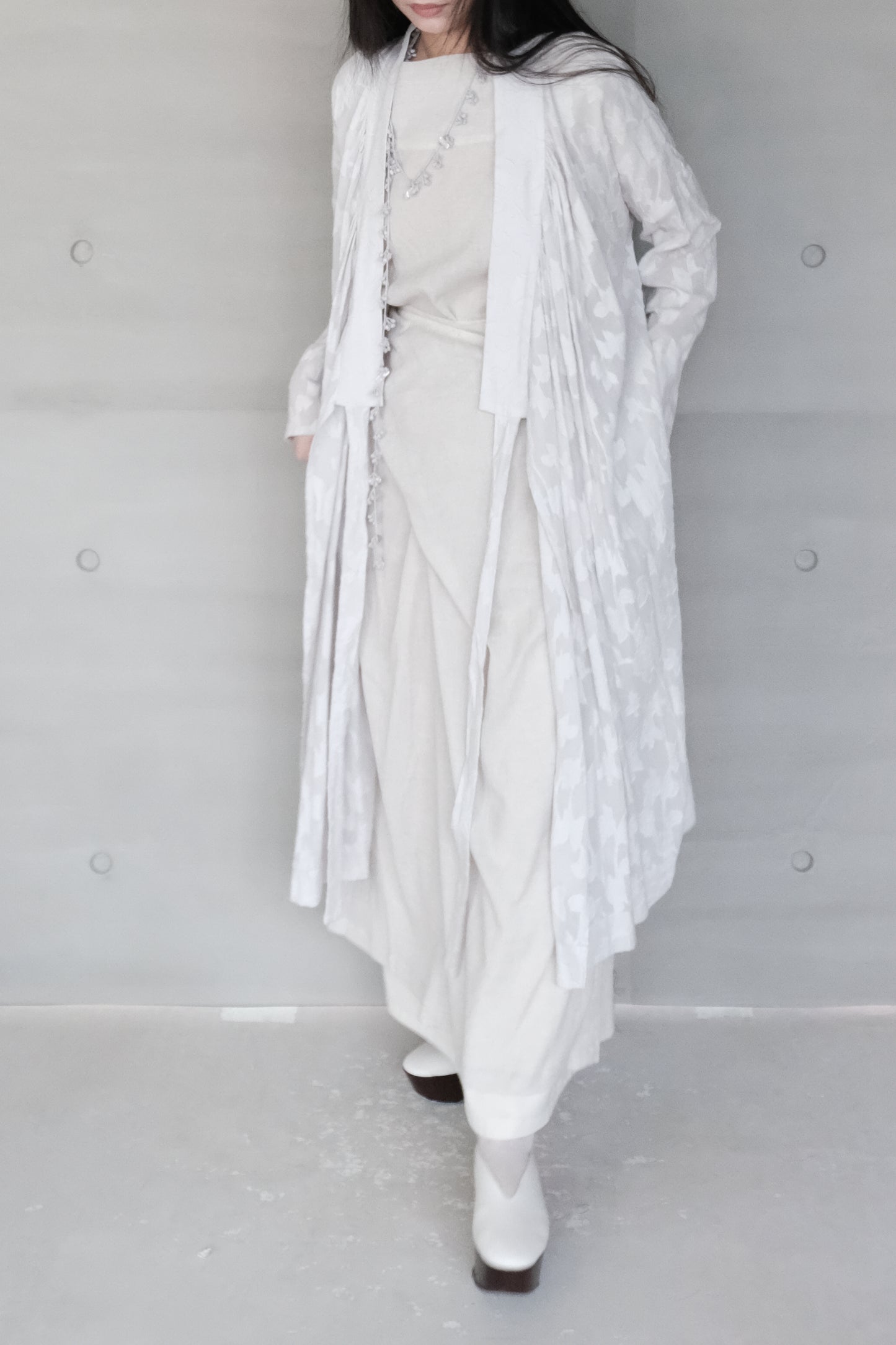 fig-dyed cotton wrapped dress (in-stock)