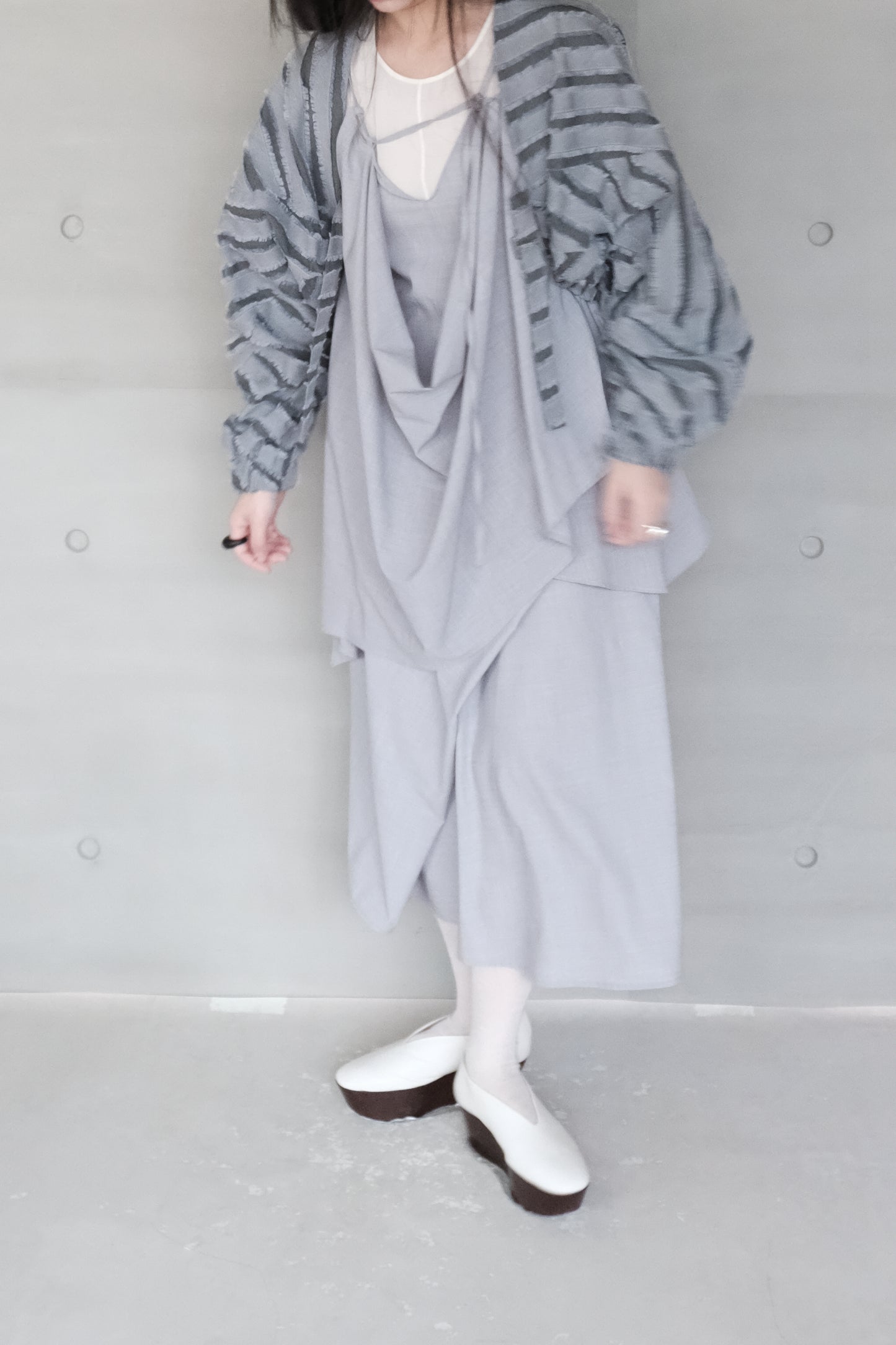 draped-overlay sleeveless top ( in-stock)