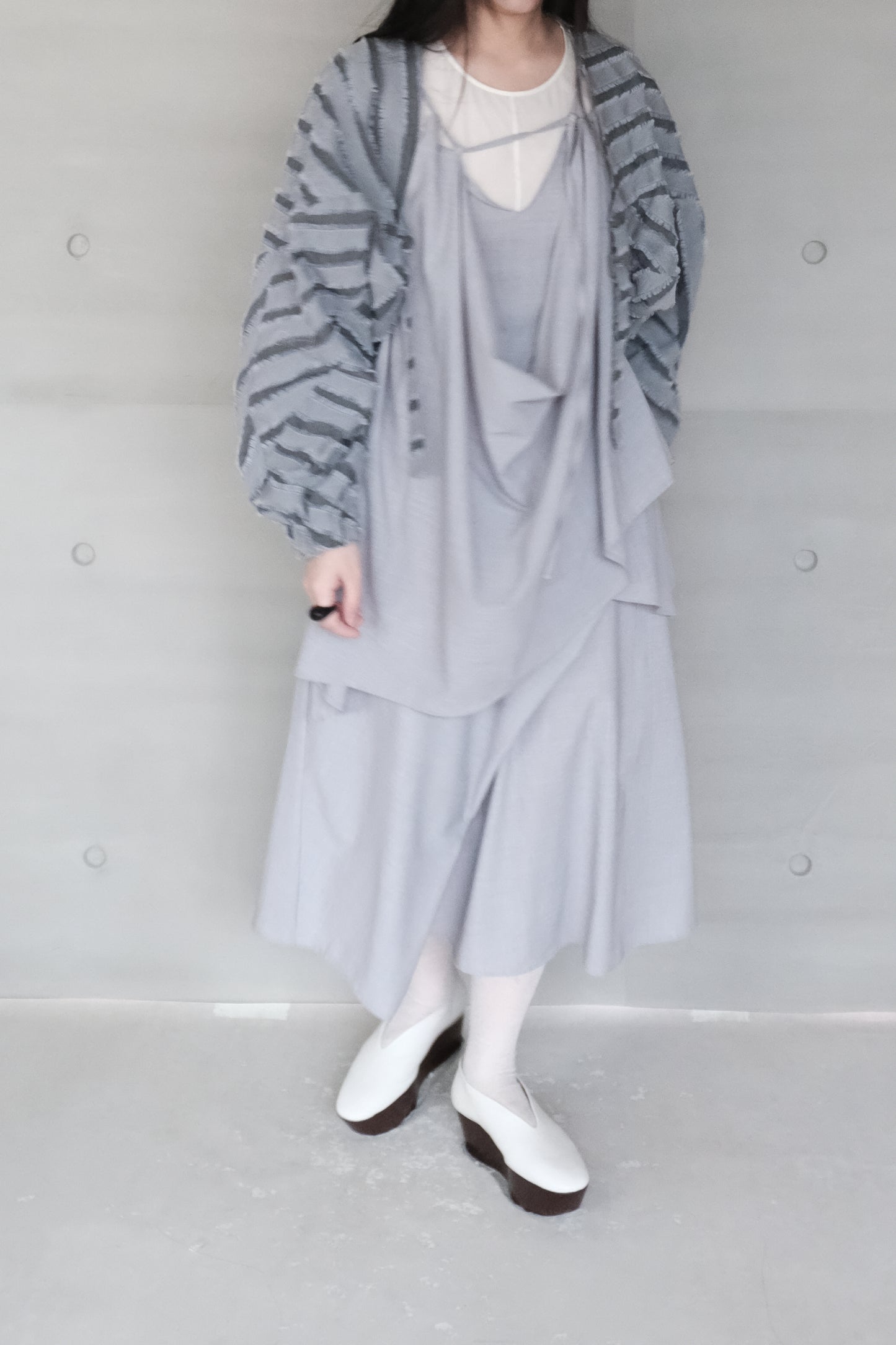 draped-overlay sleeveless top ( in-stock)