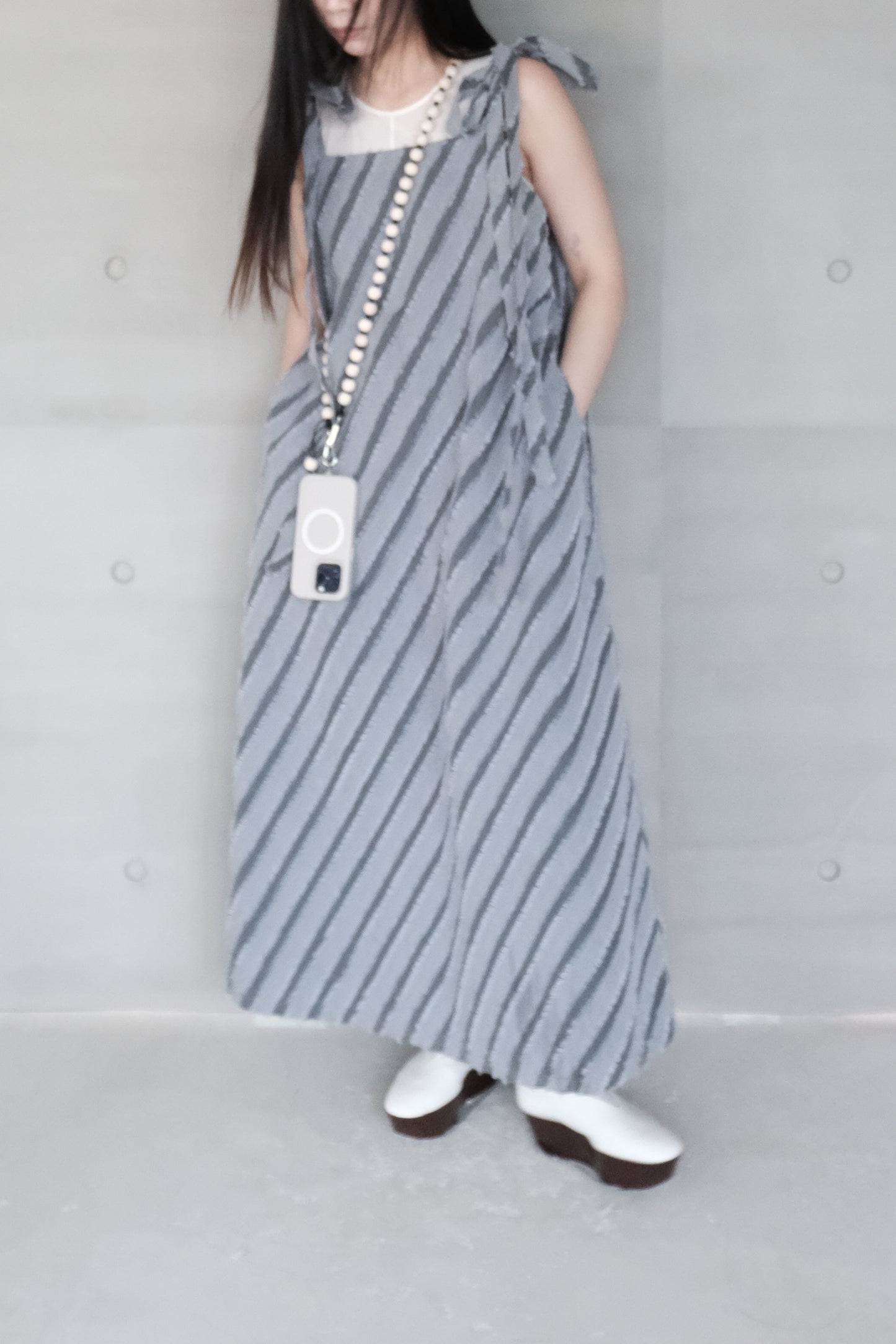 handmade woven wooden bead phone strap (pre-order)