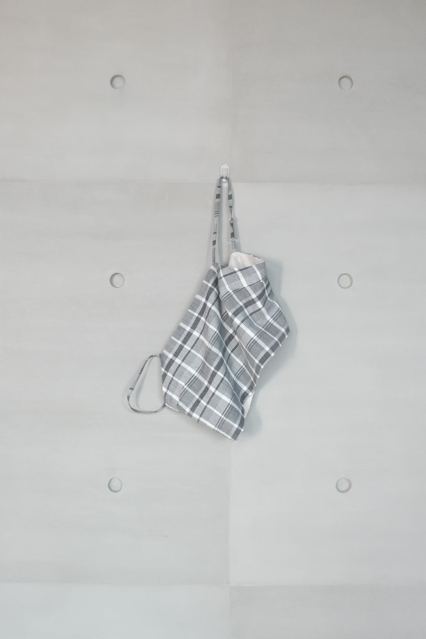 grey checked strap tank top