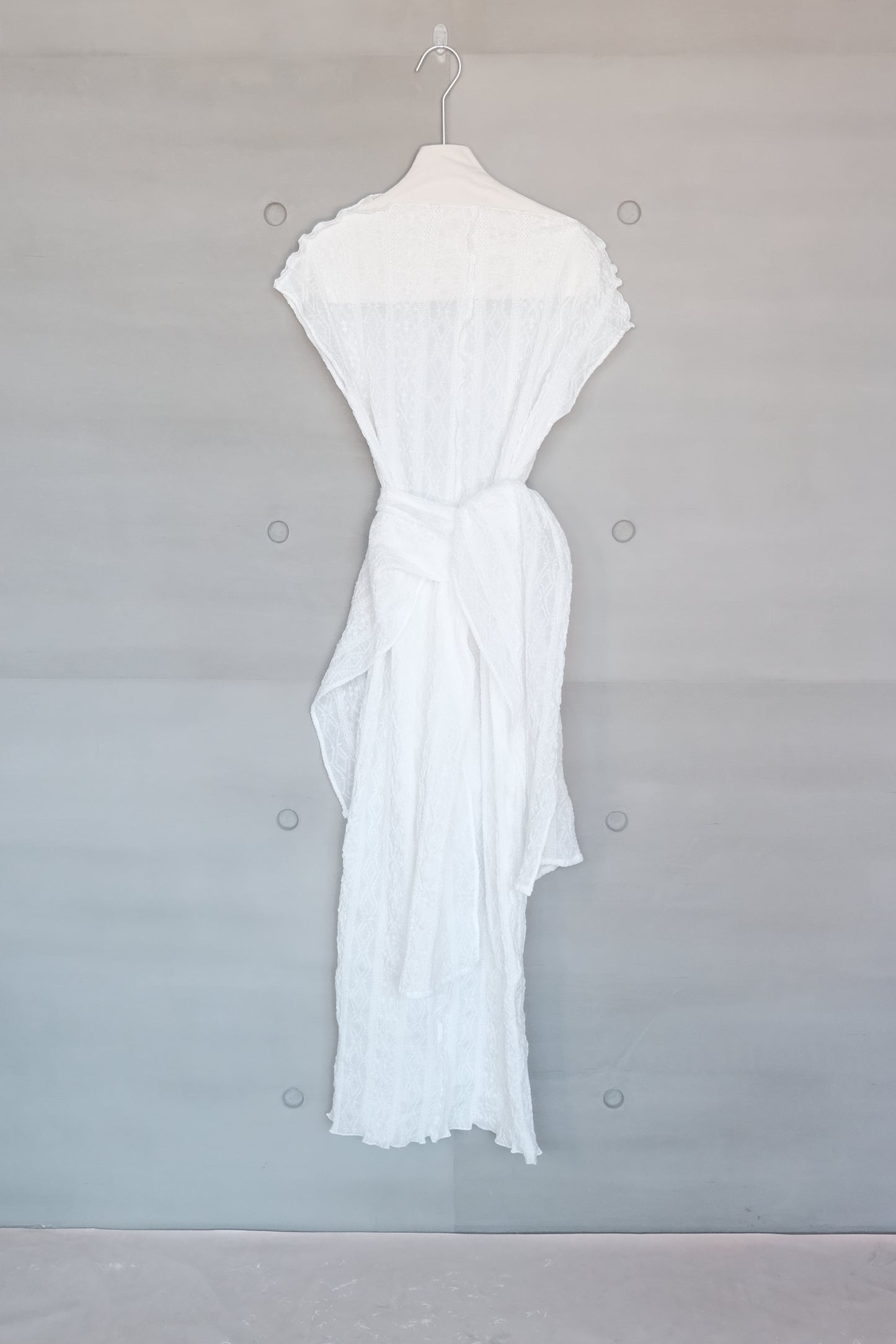 textured knit long vest dress （pre-order)