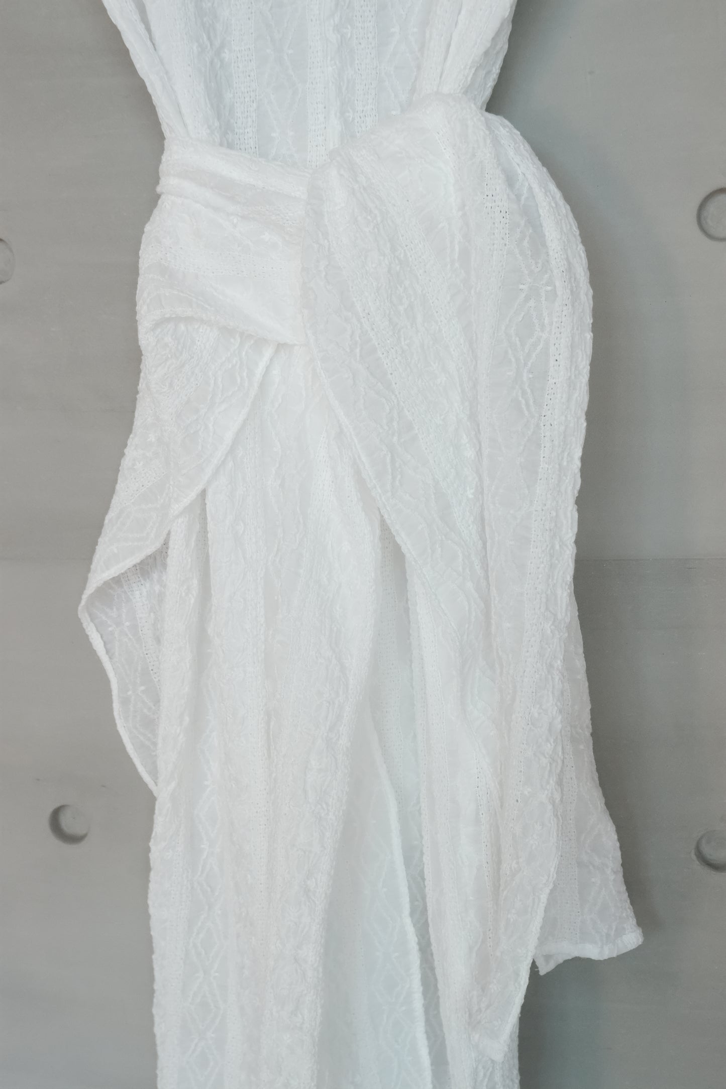 textured knit long vest dress （pre-order)