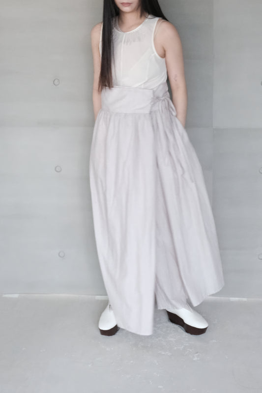 organic cotton hakama wide pants – naturally dyed with blueberry (in-stock)