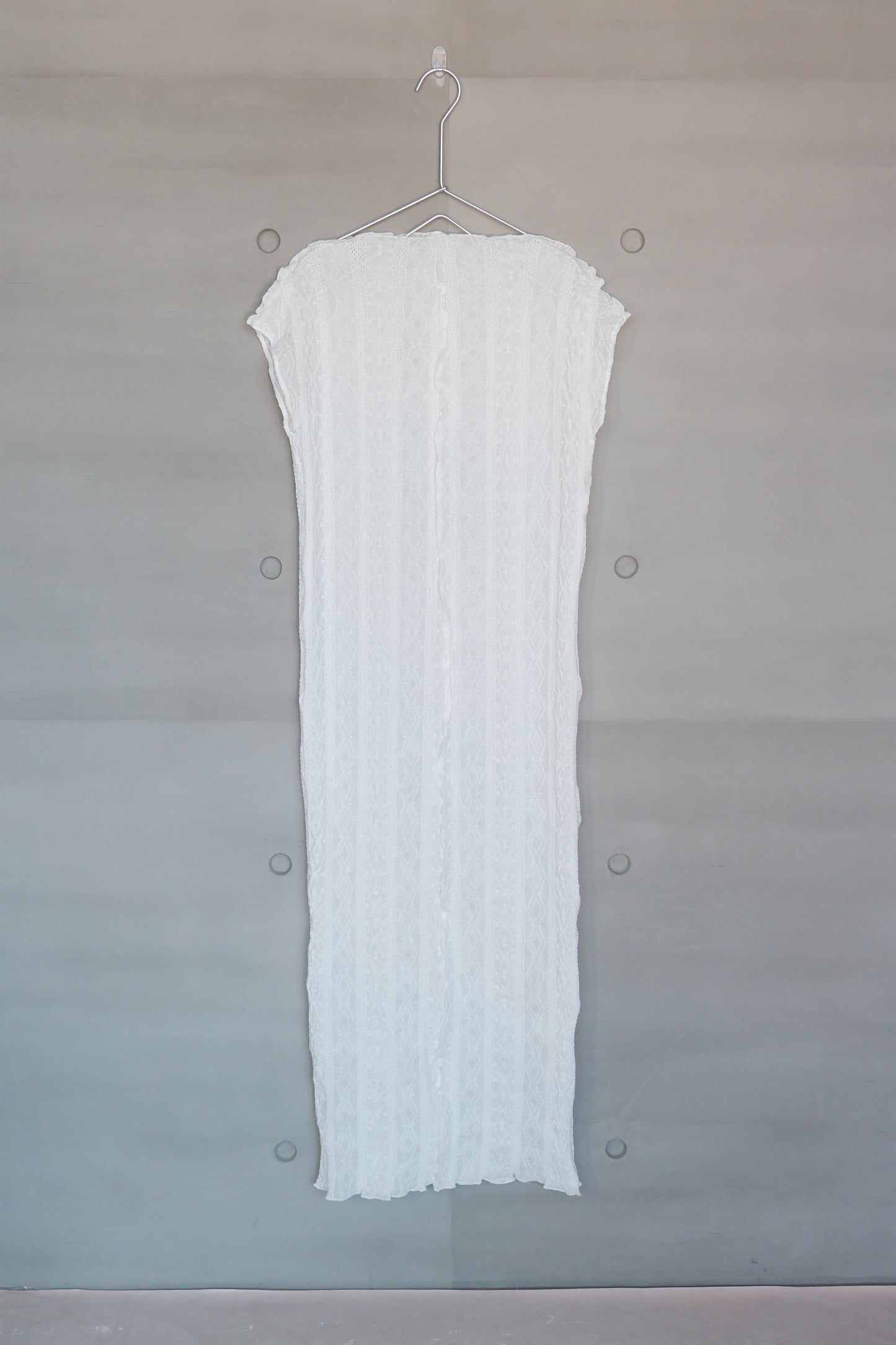 textured knit long vest dress （pre-order)