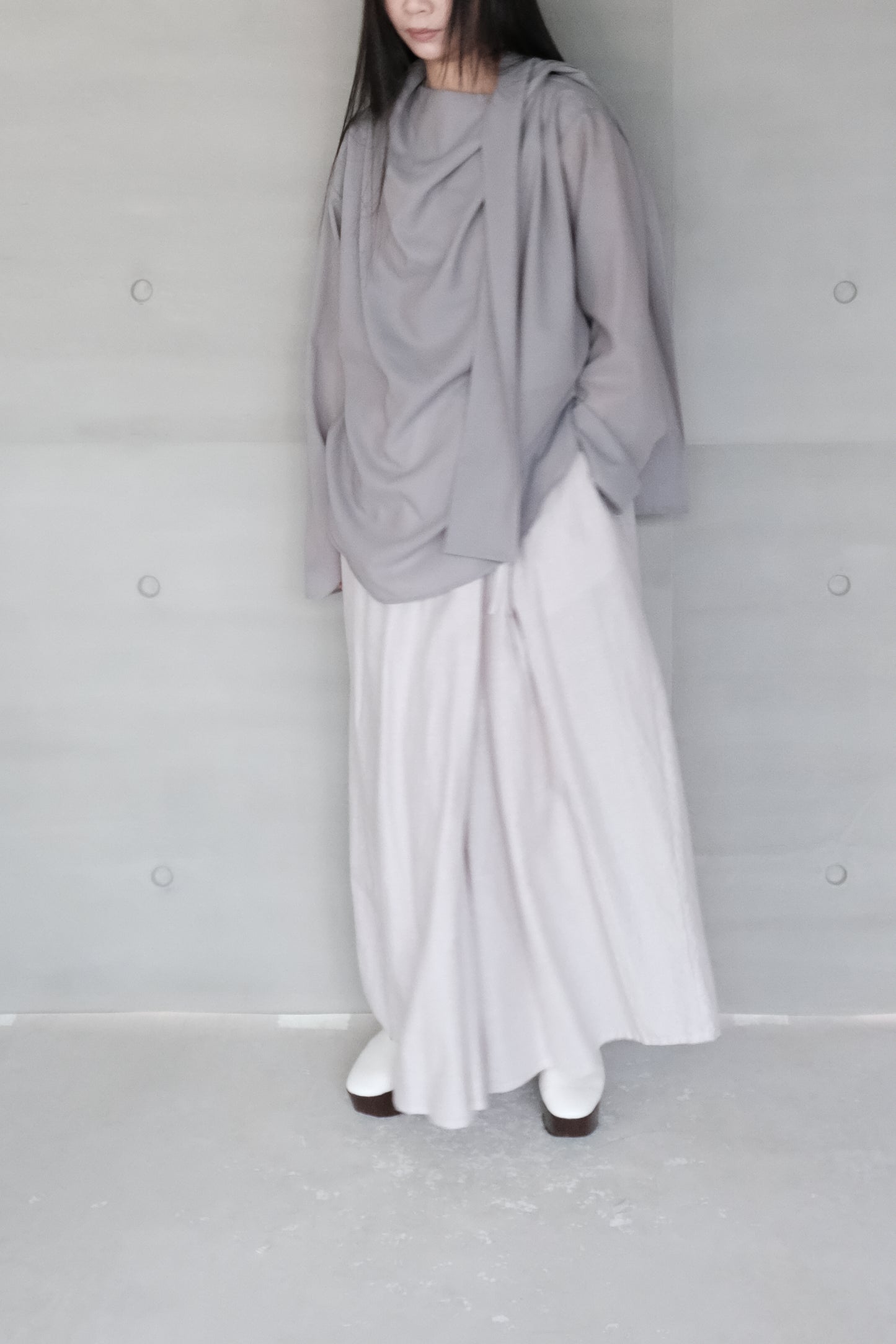 organic cotton hakama wide pants – naturally dyed with blueberry (in-stock)