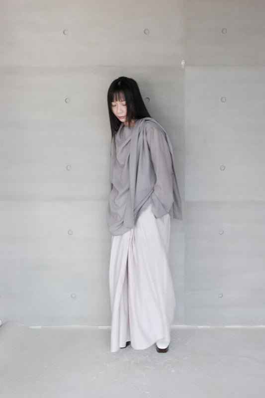 oversized tied-neck top (in-stock)