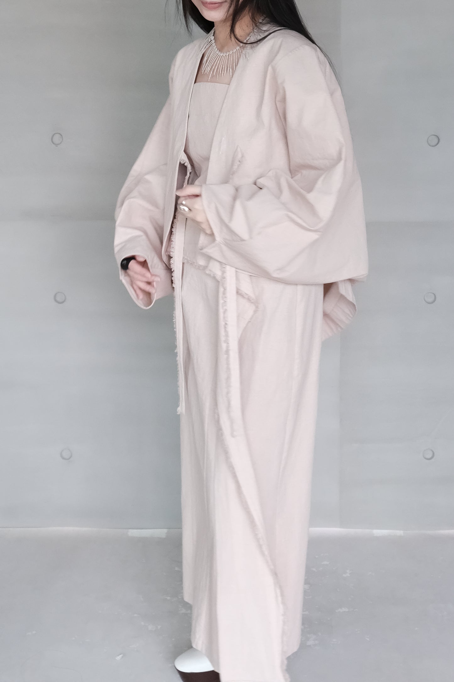 triple 000 刺繡植物項鍊 - silver  (in-stock)