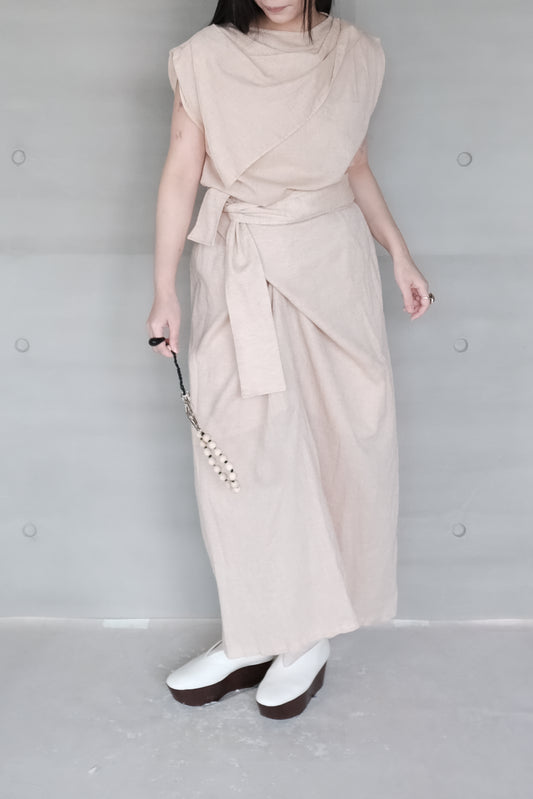 non-dyed organic wrap skirt (in-stock)