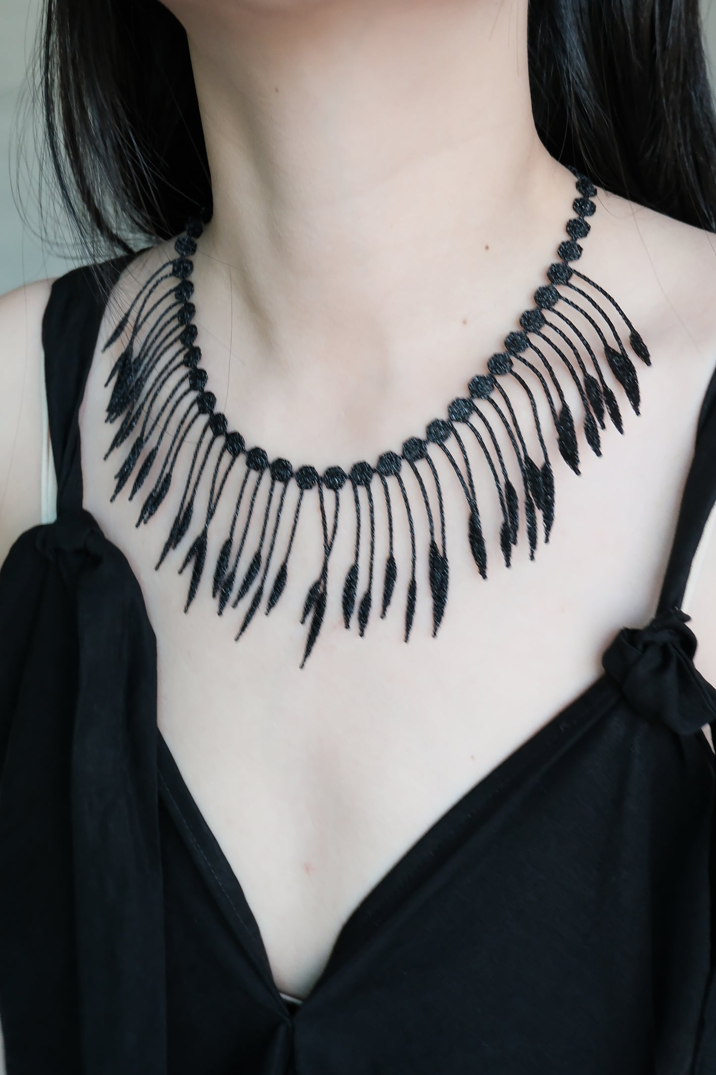 square-cut backless dress - black (in-stock)