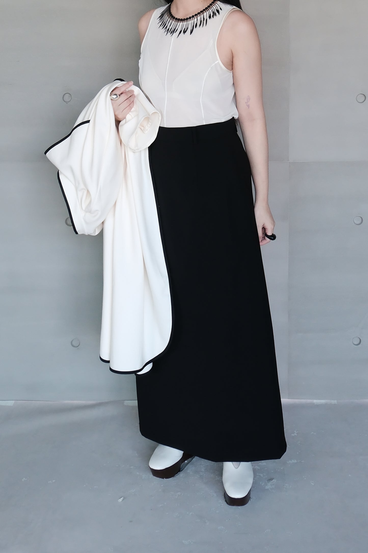 wool-blend maxi skirt (in-stock)