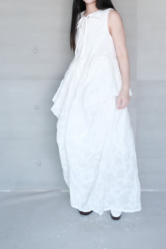 draped layered sleeveless dress (in-stock)