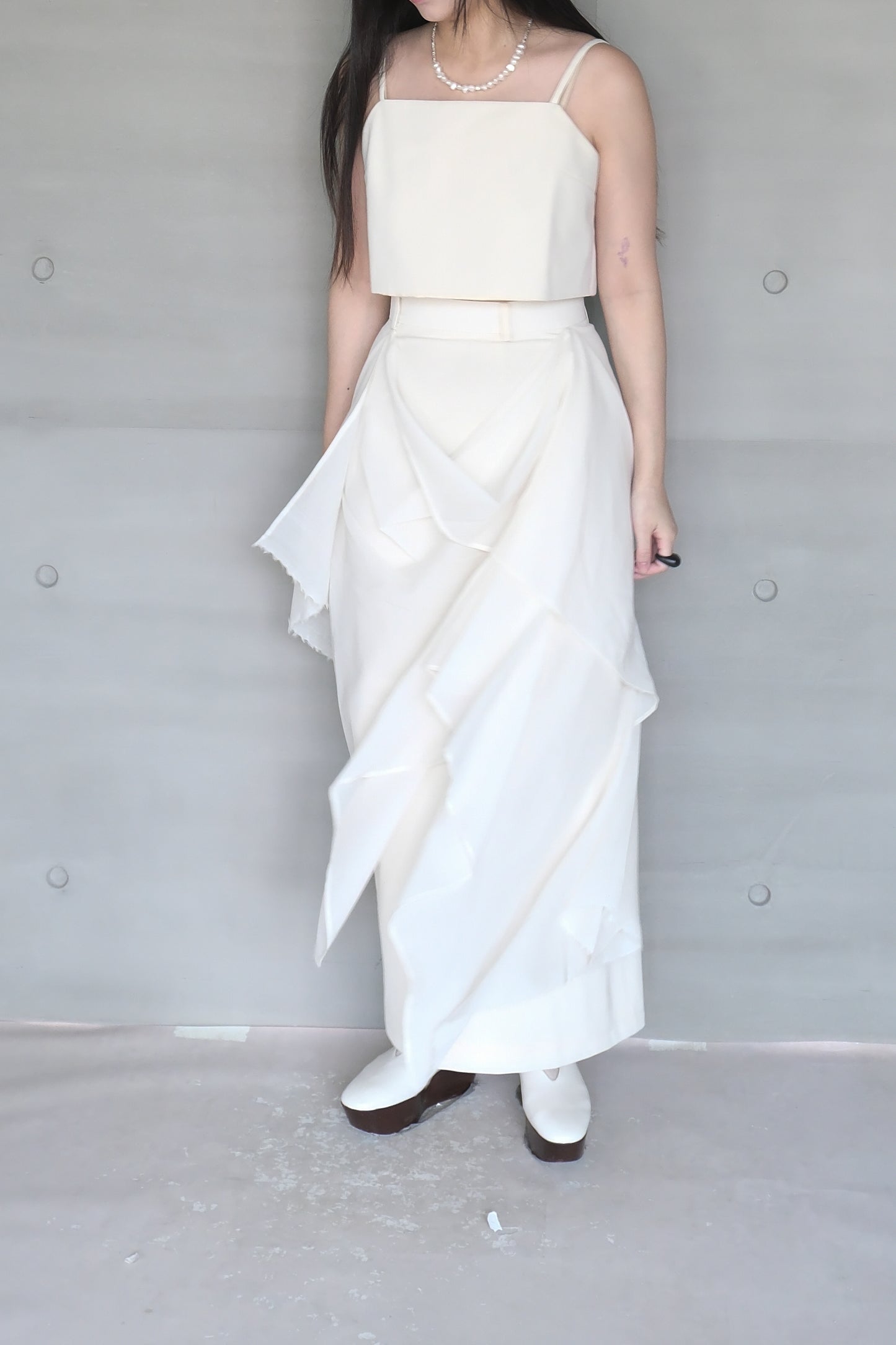 thin-strap tank top - beige (in-stock)