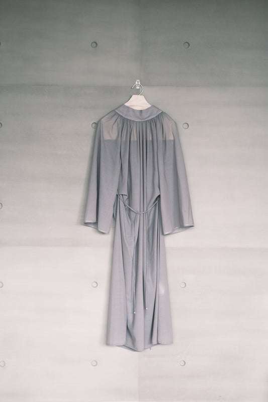 wide sleeves gathered dress (in-stock)