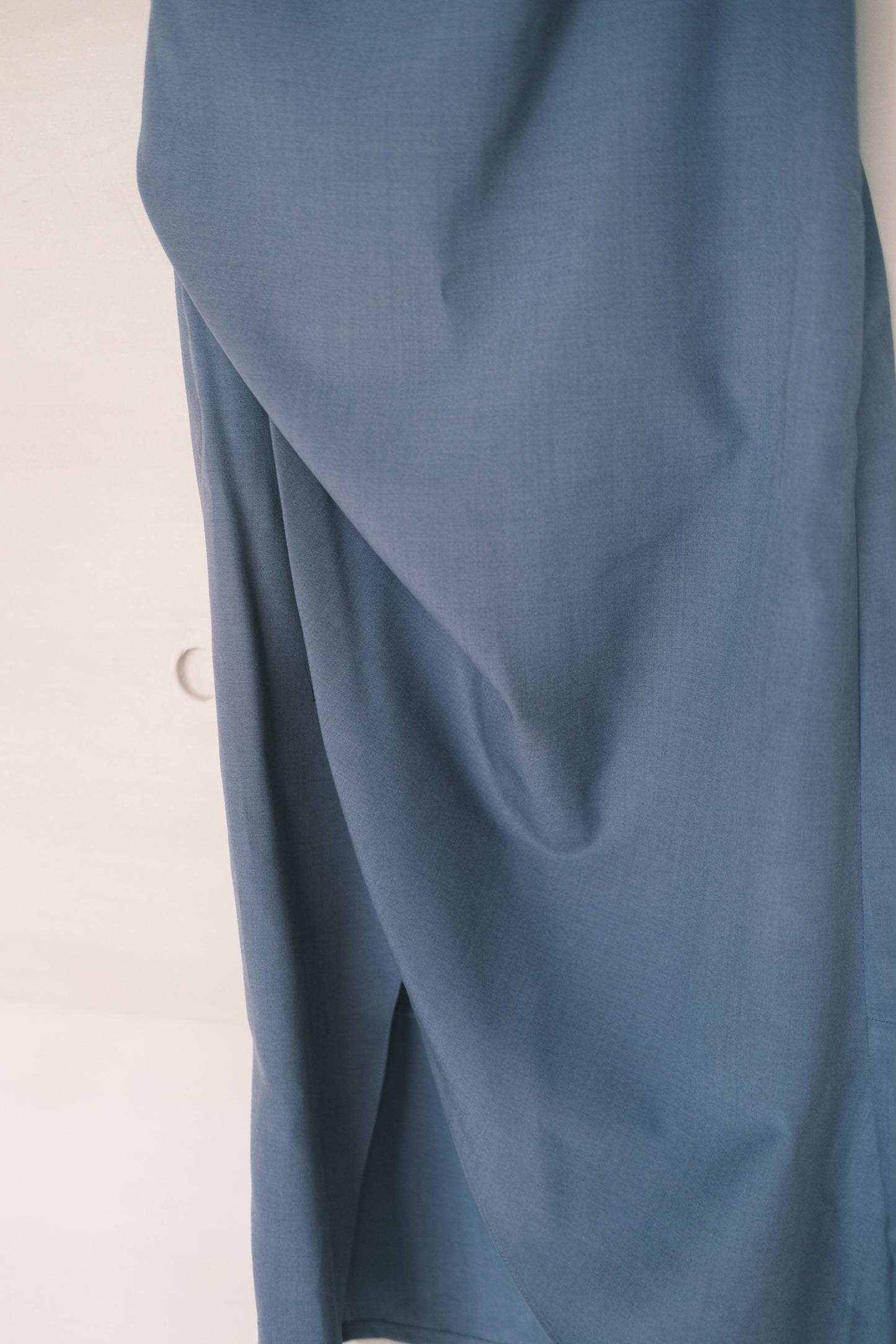 wool- blend asymmetric draped skirt (pre-order)