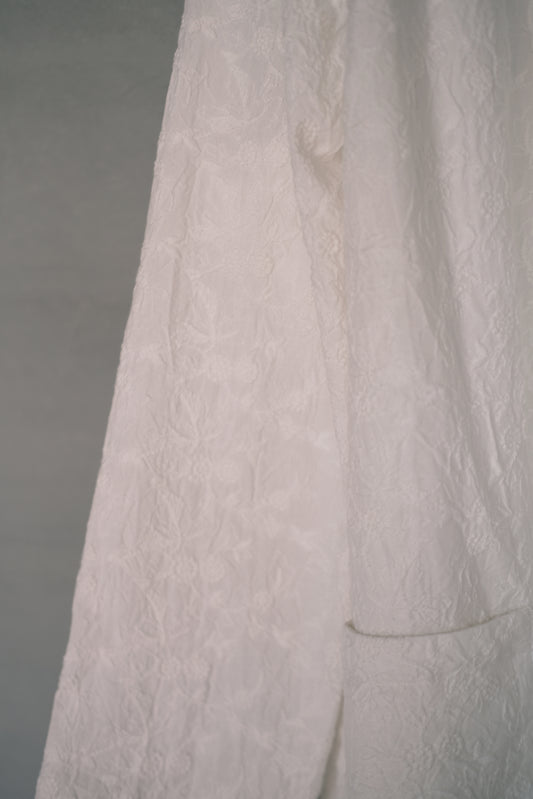 ivory embroidered jacquard mandarin jacket (limited item)