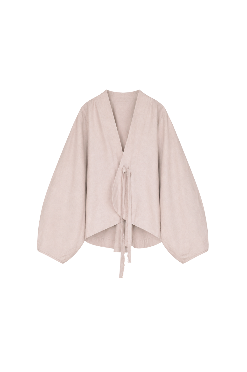 misty pink long-sleeve cover-up jacket ( in-stock )