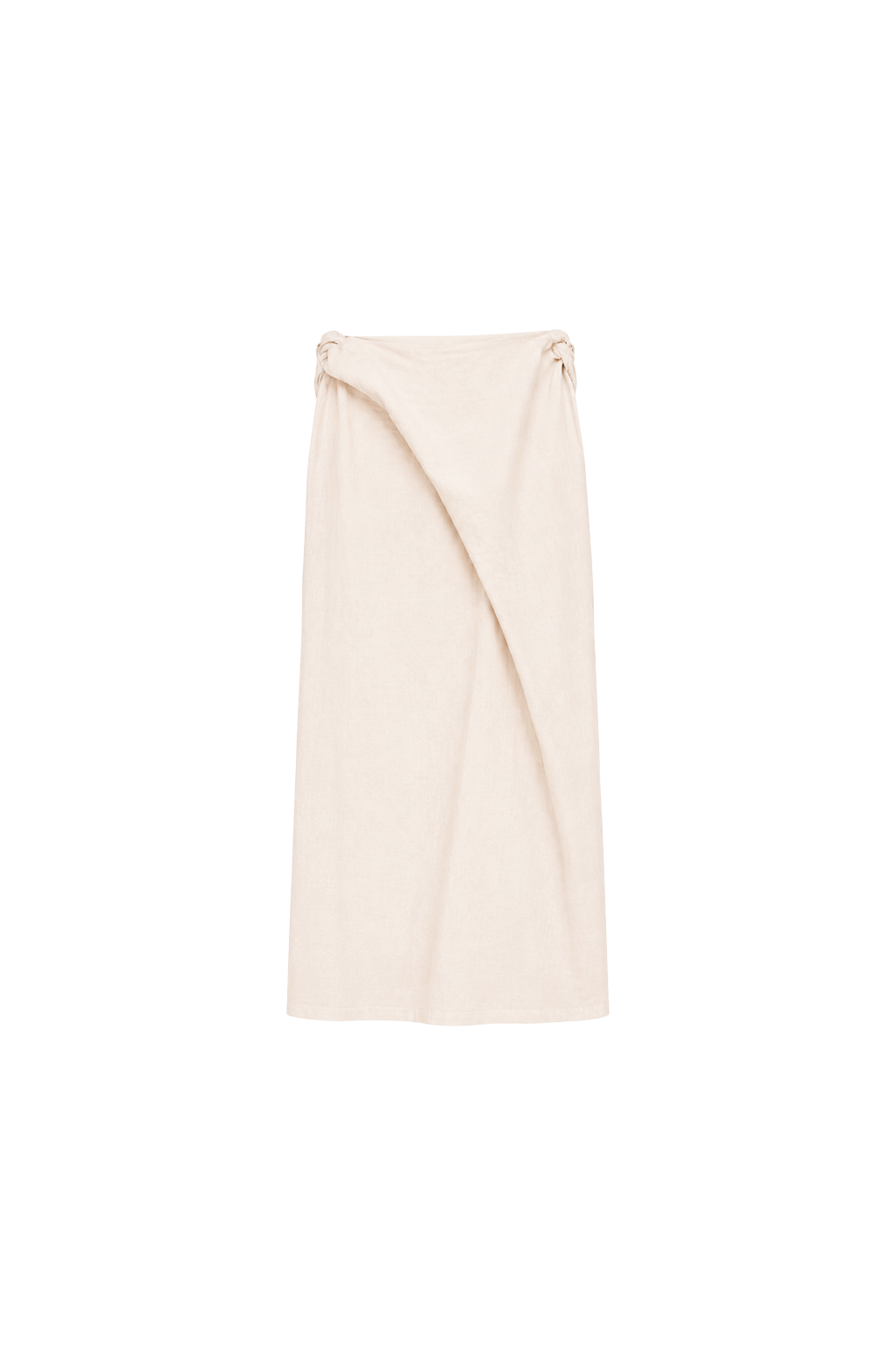 non-dyed organic wrap skirt - beige (in-stock)