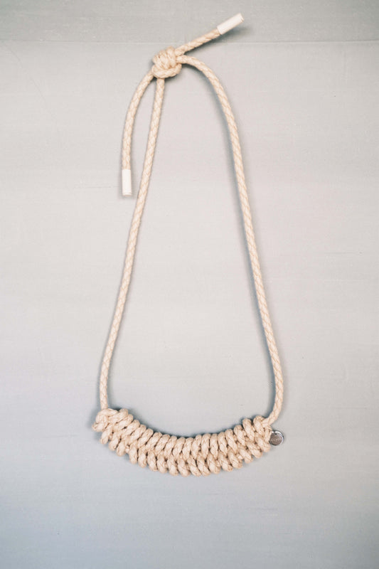 knot rope necklace 01 - pink