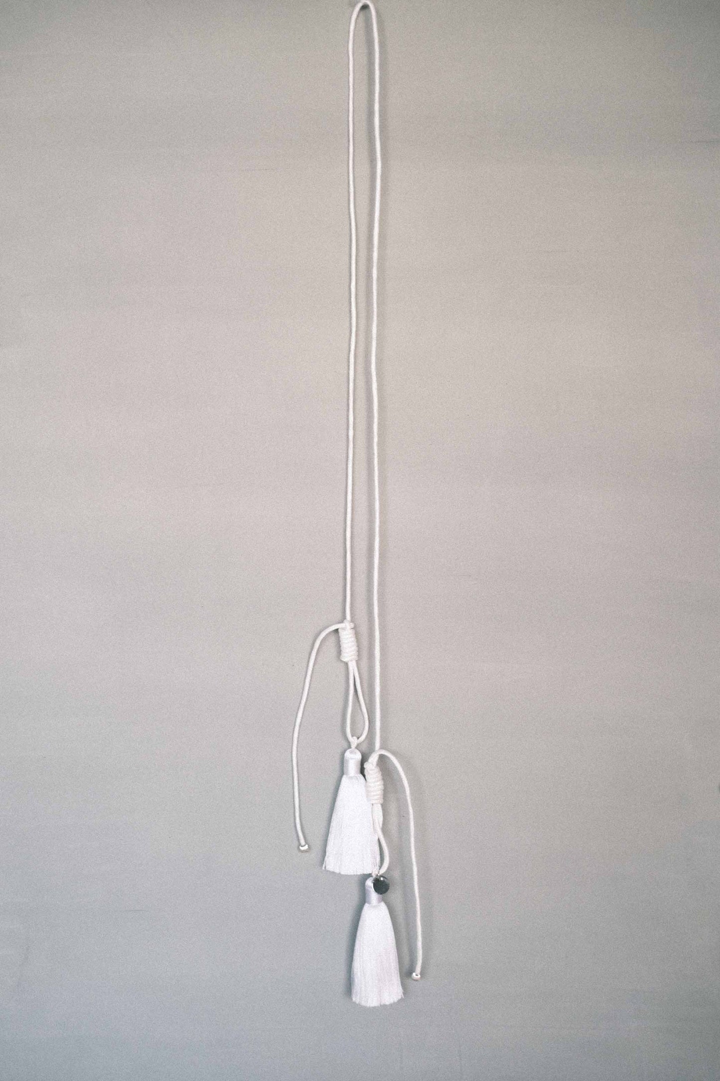 tassel self-tie rope - white